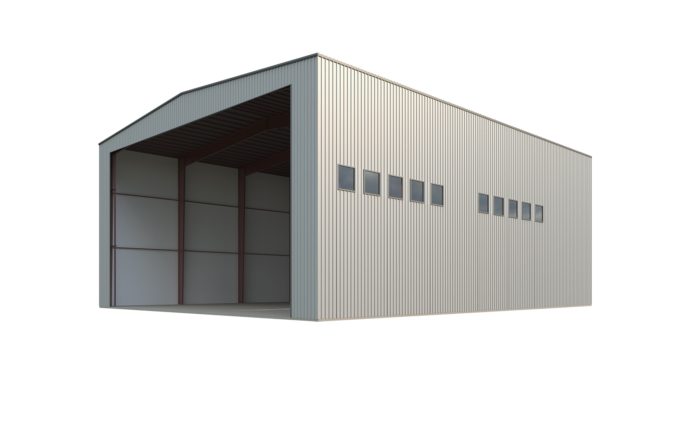 100x125 Hangar Building Kit with Opening