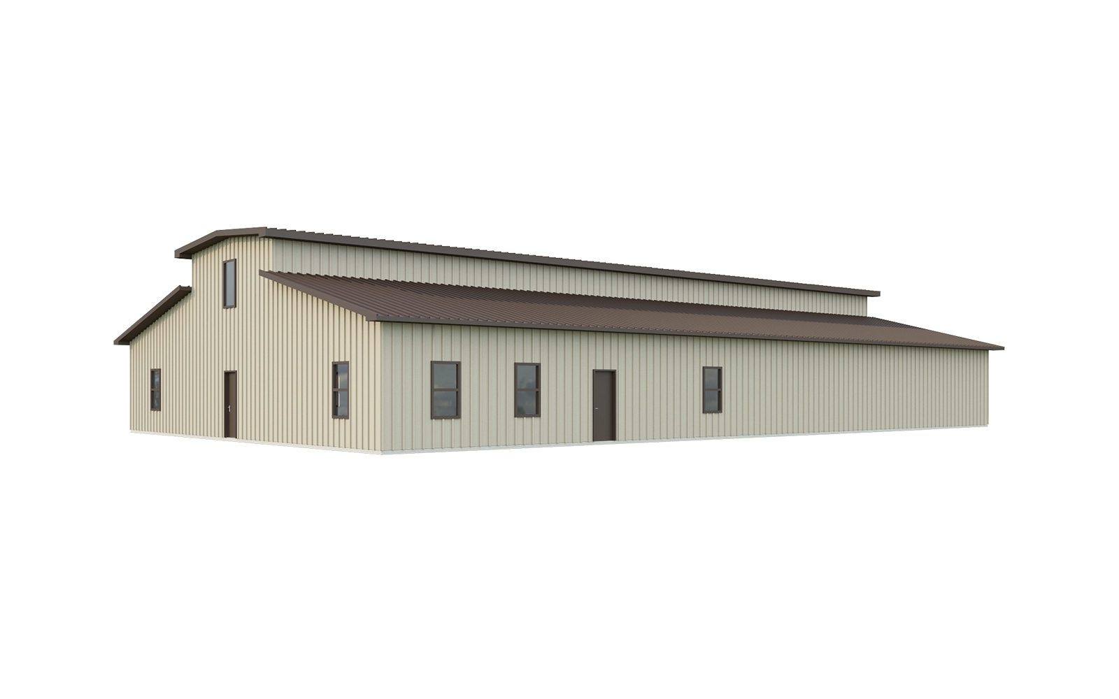 60x100 Metal Barn with Monitor Roof