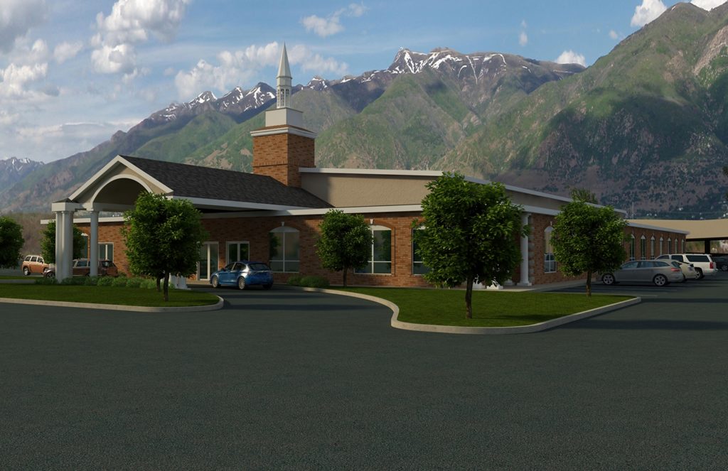 Church Fellowship and Offices 3D Rendering