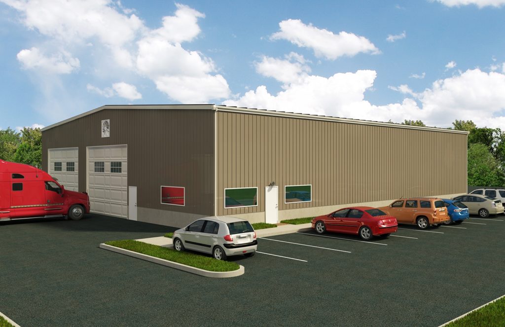 Trucking Facility 3D Rendering