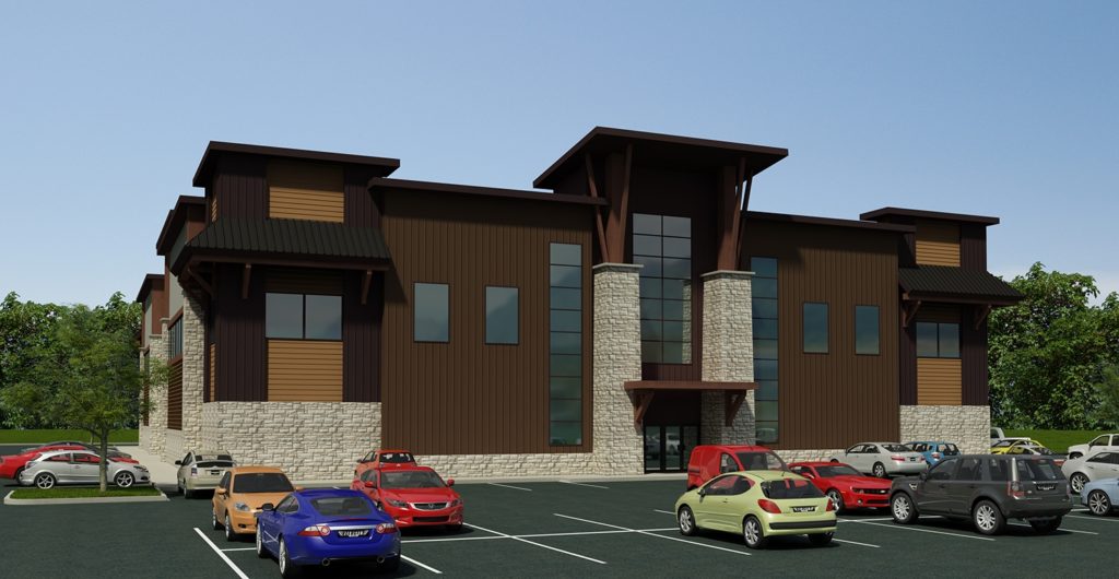 Two Story Rec Center 3D Rendering