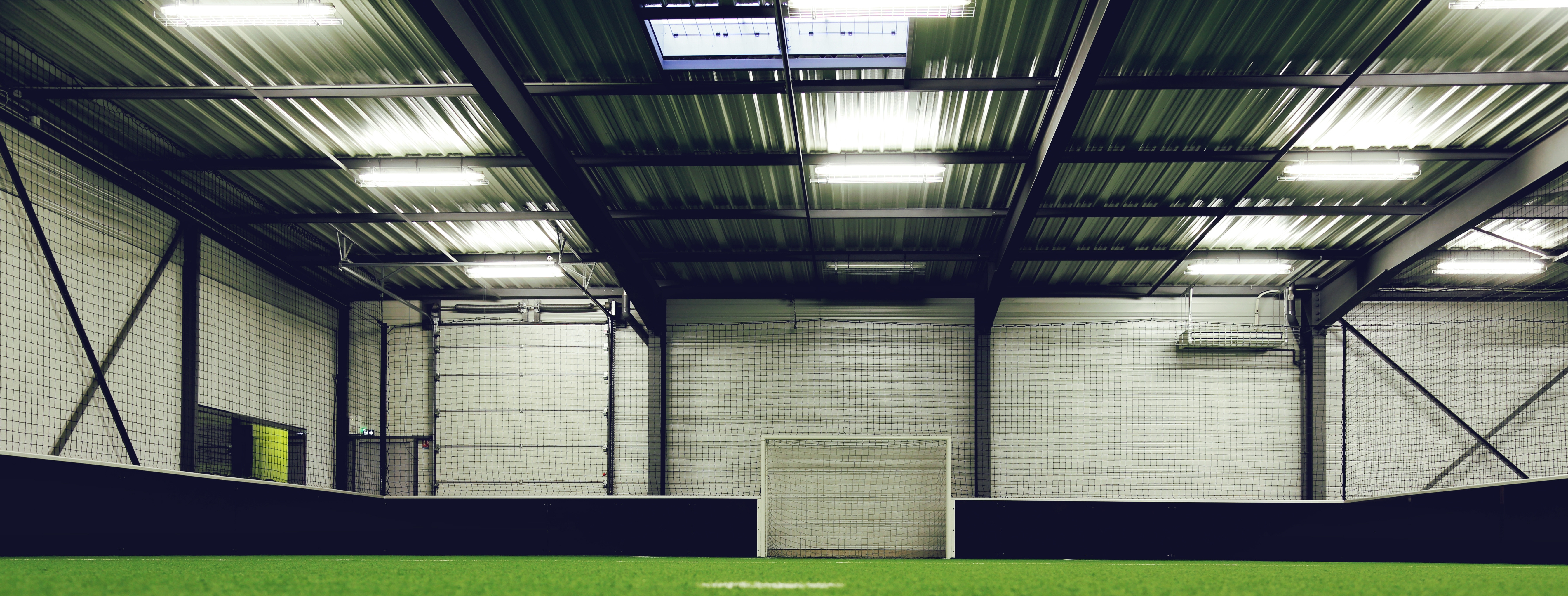 LED Panel Lighting Over Steel Sports Facility Field