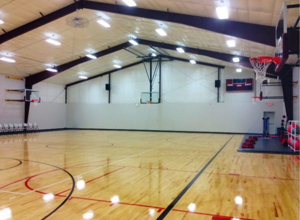 Image of a basketball court gym by General Steel.